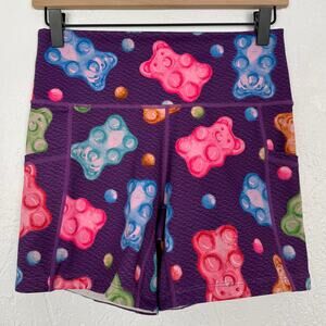 Constantly Varied Gear Sugar High Gummy Bear Workout Biker Shorts Size Small